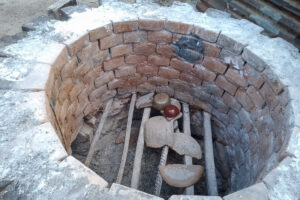 Colocación de piezas en el horno